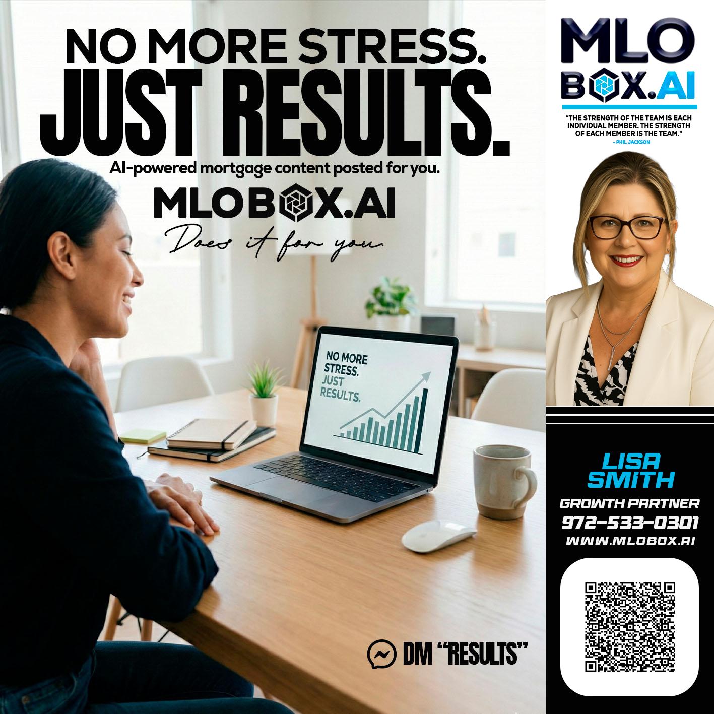 NO MORE STRESS - Lisa Smith -Mortgage Loan Originator