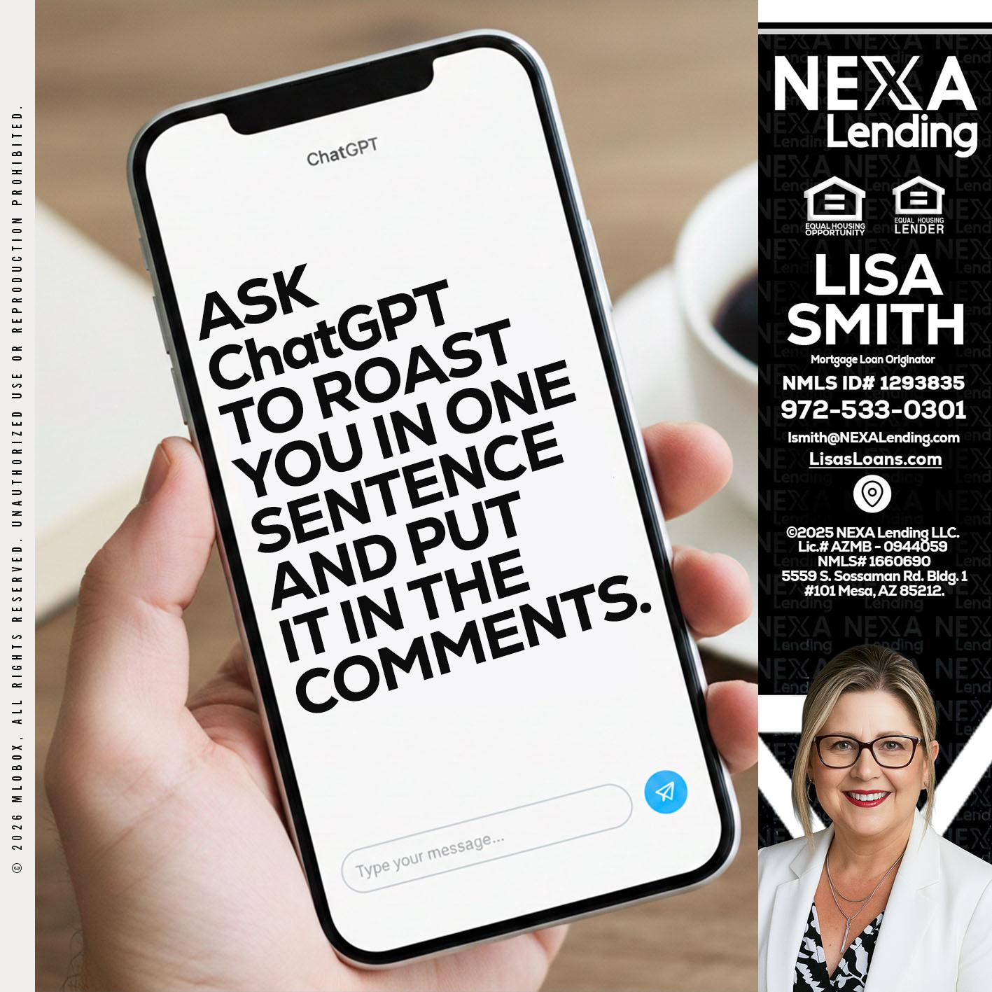 ask chatgpt - Lisa Smith -Mortgage Loan Originator