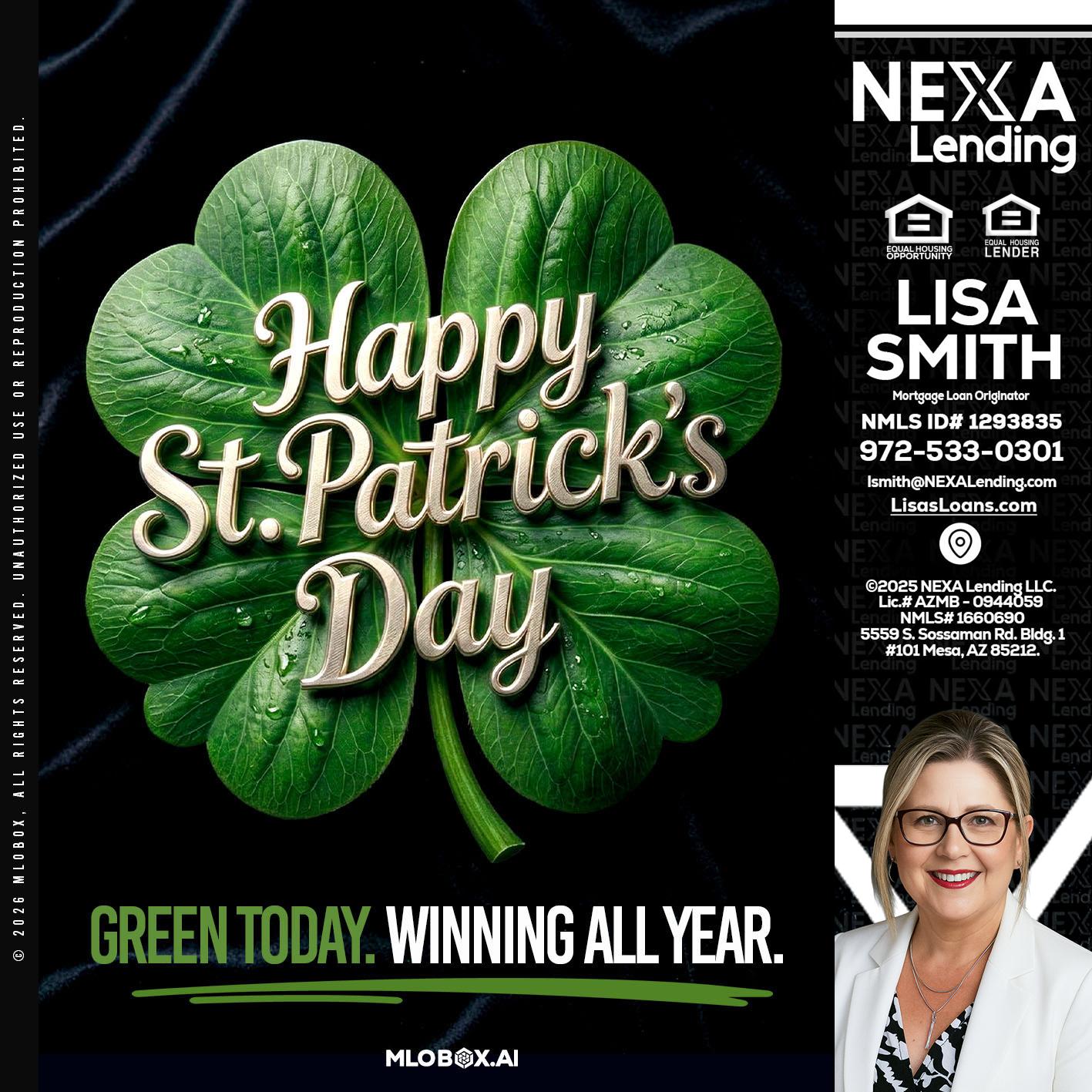 happy st. Patricks day - Lisa Smith -Mortgage Loan Originator