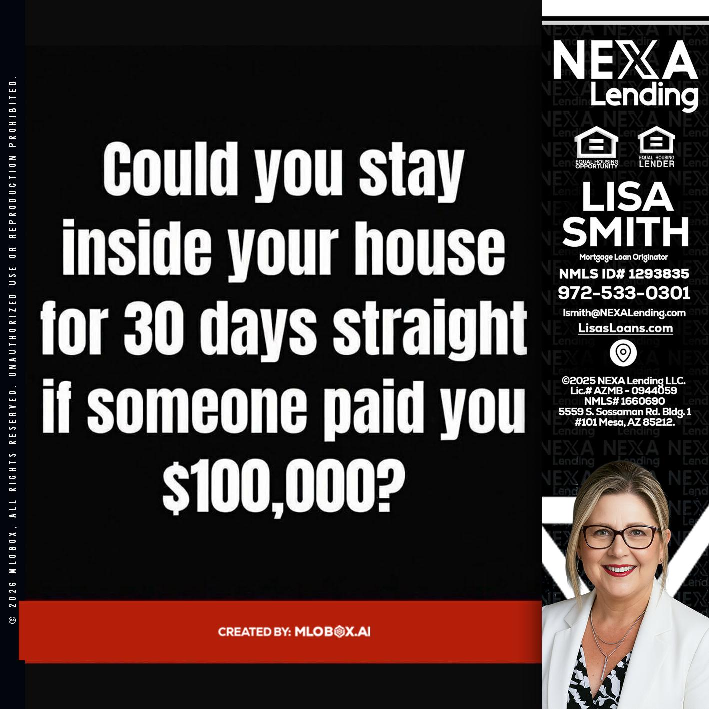 COULD YOU STAY - Lisa Smith -Mortgage Loan Originator