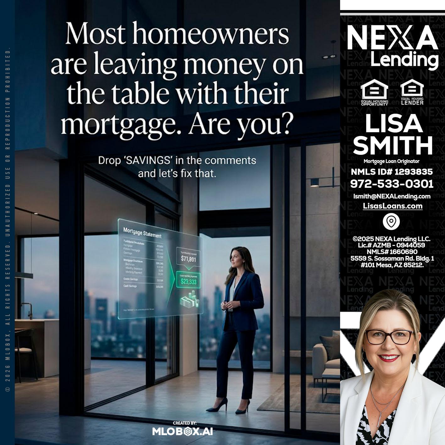 MOST OWNERS - Lisa Smith -Mortgage Loan Originator