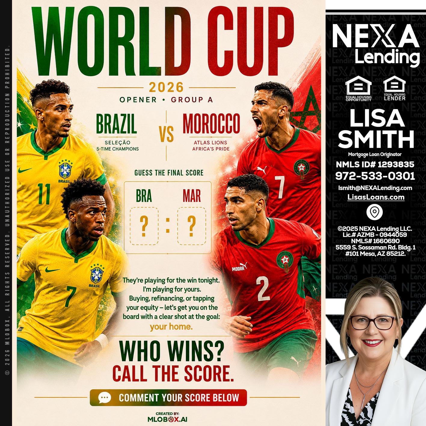 WORLD CUP - Lisa Smith -Mortgage Loan Originator